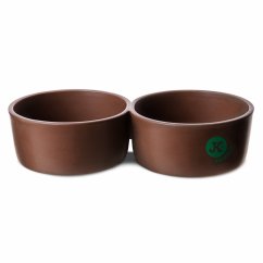 JK Keramická dvojmiska pre králiky 2×15 cm
