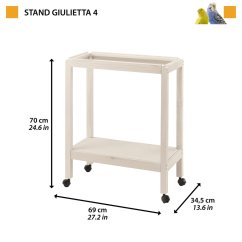 FERPLAST STAND GIULIETTA 4 drevený stojan pre klietku, 57 x 30 x 70 cm