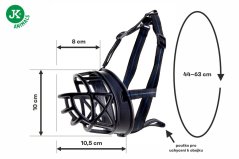 JK ANIMALS náhubok Hanibal čierny, veľkosť 3