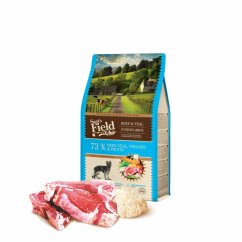 2,5 kg, Sam's Field Gluten Free Beef & Veal Junior Large, superprémiové granule pre šteňatá a mladé psy veľkých a obrích plemien, (Sams Field bez lepku)