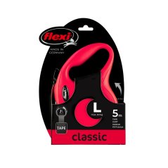 Flexi Classic (pásik),veľkosť L 5 m/50 kg, červená