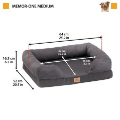 Ferplast MEMOR ONE M ortopedický pelech 64 x 52 x 16,5 cm
