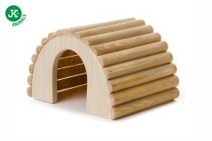 JK ANIMALS Drevený domček iglu z masívu pre morčatá, 22×17×14 cm