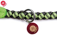 JK ANIMALS Skracovacie vodítko Comfort zelené 1,5 cm/200 cm