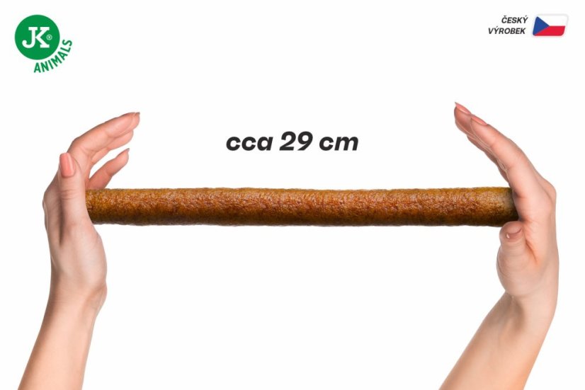 JK ANIMALS, klobásy s hydinou, kolagénom, ryžou, hrachom, inulínom a yuccou, 600 g