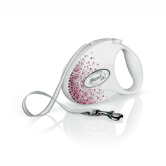 flexi Glam Splash Pink Tape (pásik), veľkosť M, biela