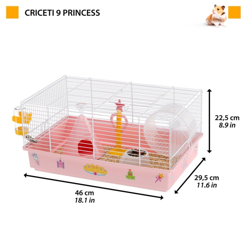 Ferplast CRICETI 9 PRINCESS klietka pre škrečky 46 x 29,5 x 23 cm
