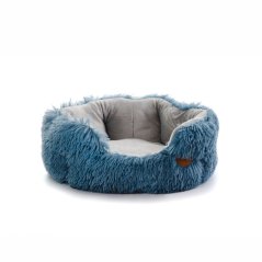 JK ANIMALS, pelech Yetti S, jemný pelech pre mini a malé psy, petrolejový, 45×45×15 cm
