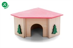 JK ANIMALS Rohový domček škrečok 11x11x7 cm