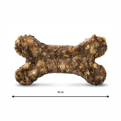 JK ANIMALS Kosť natural, prírodná maškrta s lososom a bylinkami, 650 g, 10 cm, 27 ks v boxe