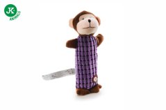 JK ANIMALS, Plyšová opica Long, dlhá plyšová pískacia hračka pre psov, veľkosť 28 cm