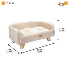 Ferplast posteľ Yuki M béžová 82 x 55 x 31 cm