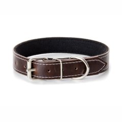 Kožený obojok JK Classic pre psov, 3×65 cm, hnedý