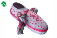 JK ANIMALS Topánka s povrazmi, pískacia hračka, 23 cm