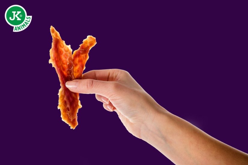 JK ANIMALS sušené kačacie mäso, mäsová maškrta, +25 % Gratis, 100g