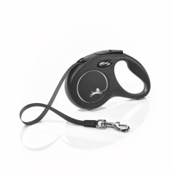 Flexi New Classic (pásik),veľkosť S 5m/15kg, čierna