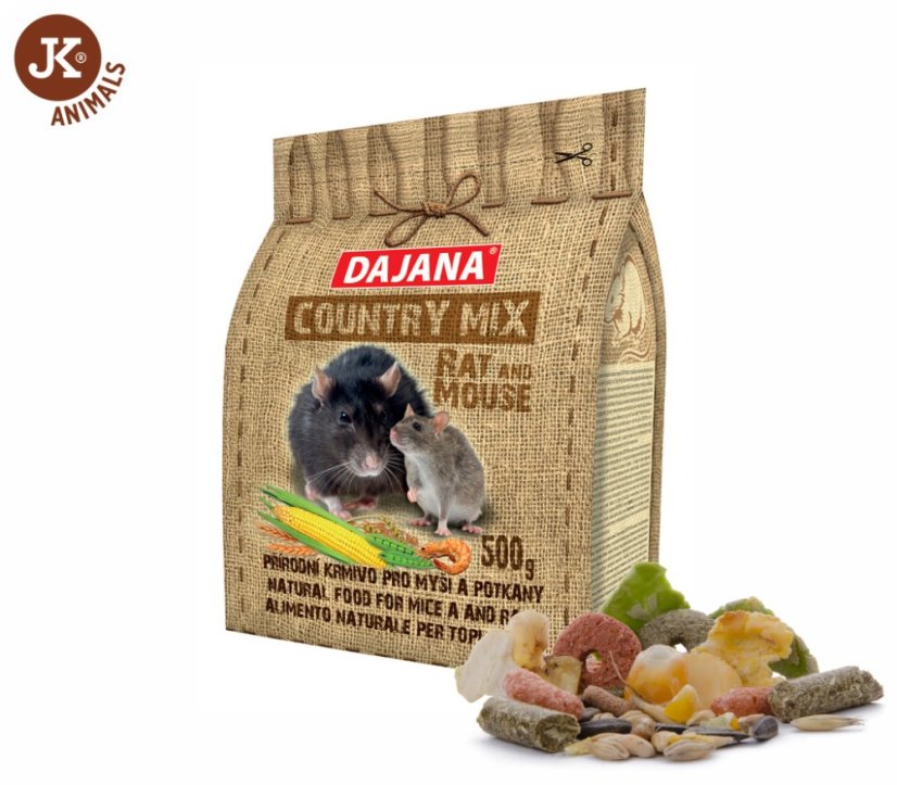 Dajana – COUNTRY MIX, Rat & Mouse 500 g, krmivo pre potkany a myši