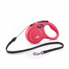 Flexi New Classic (lanko),veľkosť S 5m/12kg, červená