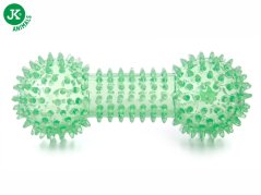 JK ANIMALS, Činka s pichliačmi zelená, pískacia hračka z TPR termoplastickej gumy, veľkosť 15 cm