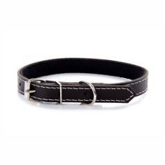 Kožený obojok JK Classic pre psov, 1,8×50 cm, čierny