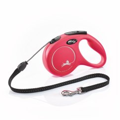 Flexi New Classic (lanko),veľkosť M 5m/20kg, červená