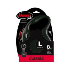 Flexi Classic (pásik),veľkosť L 8 m/50 kg, čierna