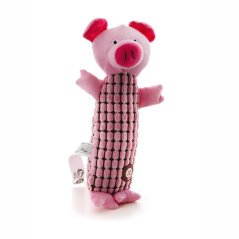 JK ANIMALS, Plyšové prasiatko Long, dlhá plyšová pískacia hračka pre psov, veľkosť 28 cm