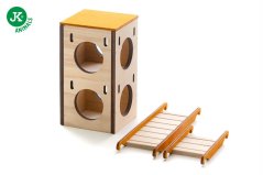 JK ANIMALS drevený domček Veža s rebríkmi pre škrečky, 8×7,5×14 cm