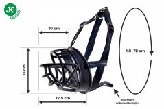 JK ANIMALS náhubok Hanibal čierny, veľkosť 5