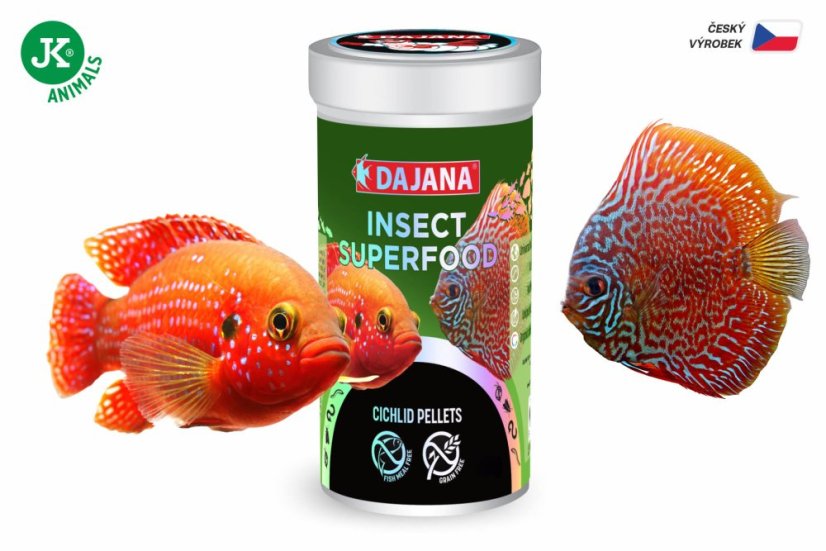Dajana ISF Cichlid Pellets, pelety – krmivo, 1000 ml. (insect superfood)