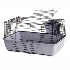 JK ANIMALS klietka pre králiky Black 70, 44×70×37 cm siva