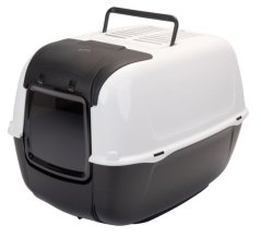 Ferplast PRIMA CABRIO toaleta pre mačky, čierna 39,5 x 52,5 x 38 cm