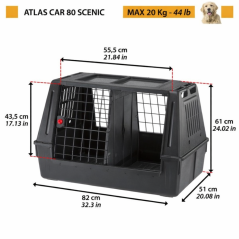 Ferplast ATLAS CAR 80 SCENIC, prepravka do auta čierna 82 x 51 x 61 cm