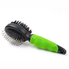 JK ANIMALS Obojstranná kefa pre psov s guličkami a štetinami 20x6 cm