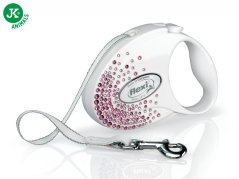 flexi Glam Splash Pink Tape (pásik), veľkosť S, biela