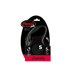 Flexi Classic (lanko),veľkosť S 5m/12kg čierna