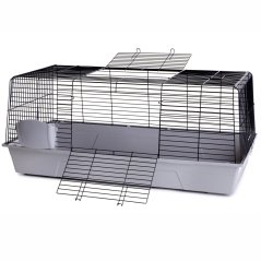 JK ANIMALS klietka pre králiky Black 120, 59×120×52 cm siva