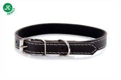 Kožený obojok JK Classic pre psov, 1,8×50 cm, čierny