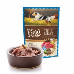 Sam's Field True Meat Lamb with Rice & Pea, šťavnaté mäsové kapsičky jahňacie mäso s ryžou a hrachom pre psov, 260 g (superprémiové kapsičky pre psov)
