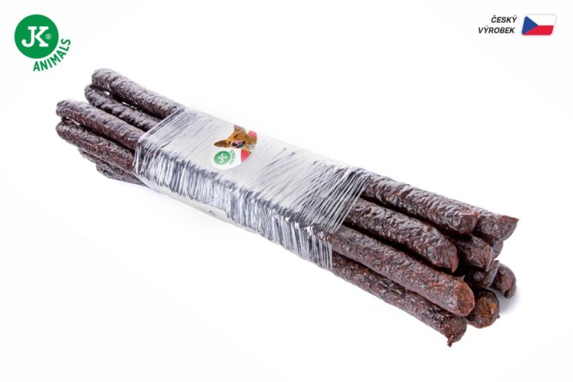 Big obria klobása, kolagénová maškrta pre psov s obsahom 40 % kolagénu, 150 g, 2 cm×50 cm (balenie 12 ks)