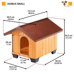 Ferplast DOMUS SMALL drevená búda pre psa 60,5 x 73,5 x h 54,5 cm