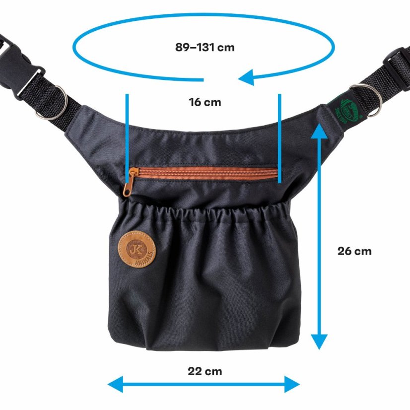 JK ANIMALS pamlsovník 2v1 čierny, 22x26 cm