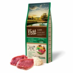 13 kg, Sam's Field Low Grain Junior Large Lamb - Free Range, superprémiové granule pre šteňatá a mladé psy veľkých plemien s jahňacím z voľného chovu, (Sams Field bez pšenice)