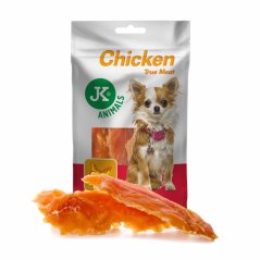 JK Animals sušené kuracie mäso, mäsová maškrta pre psov (Chicken True Meat Snack) 80 g