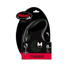 Flexi Classic (lanko),veľkosť M 8m/20kg, čierna