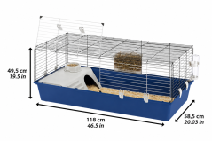 Ferplast Rabbit 120 Klietka s výbavou pre zajace a morčatá 118 x 58,5 x 49,5 cm