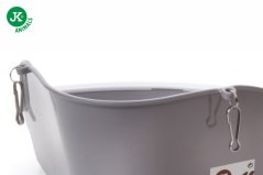 JK ANIMALS toaleta rohová pre králiky a morčatá, sivá, 18×18×25 cm