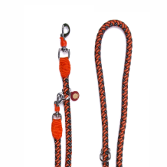 JK ANIMALS Skracovacie vodítko Comfort oranžové 1,5 cm/200 cm