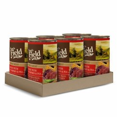 6× 400 g, Sam's Field True Beef Meat with Pumpkin & Pea (Sams Field mäsová konzerva)