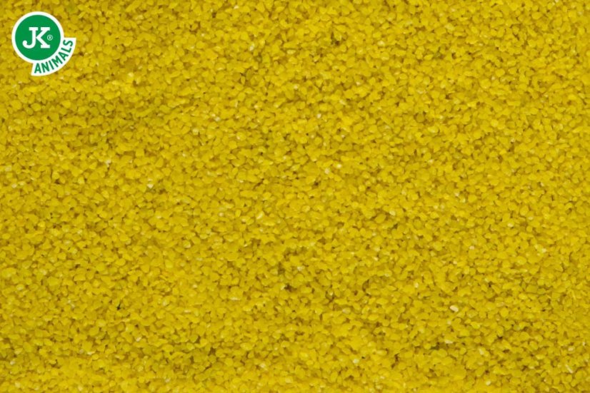 JK ANIMALS Farebný dekoračný štrk žltý, do akvária a terária, 0,5 kg